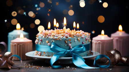 Background of a birthday cakeの素材