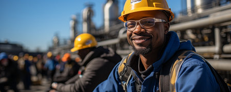 an employee at an oil refinery,の素材