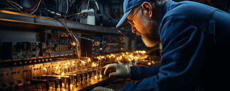 Maintenance and repair involving aiding and maintaining equipment by handの素材