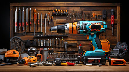 on the work surface, several toolsの素材