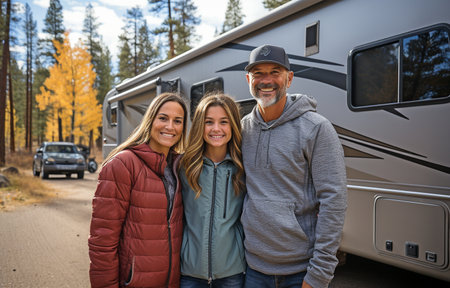 RV and motorhome family vacationsの素材