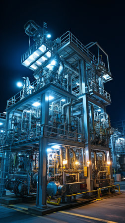 a fuel-efficient gas or gasoline-fueled power plant with overnight storageの素材
