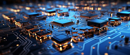 Blue circuit board: contemporary technology substanceの素材