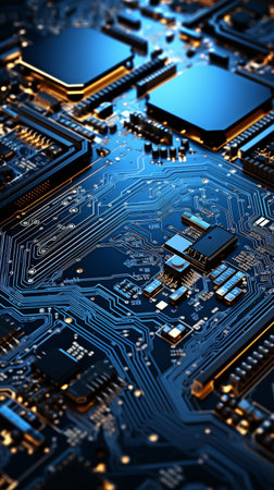 Blue circuit board: contemporary technology substanceの素材