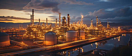 Oil and gas industry factoryの素材