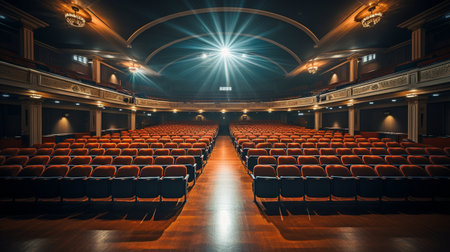 An expansive view of the auditorium's aligned oceansの素材