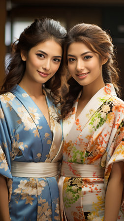 Japanese kimonos for womenの素材