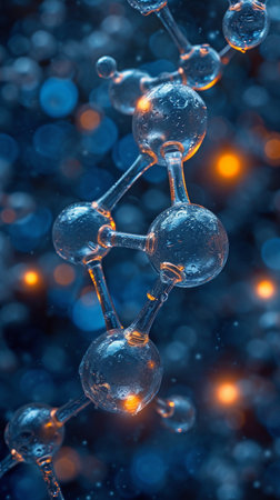 Image of a molecule model in nanotechnologyの素材