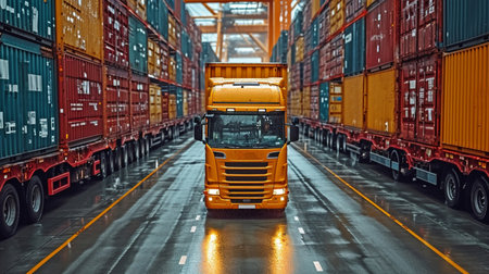 In the manufacturing distribution warehouse at the logistics centre, the engineer team loads cargo onto a cargo shipping transportation ship and moves inventory cardboard boxes.business import-export and the logistics sectorの素材