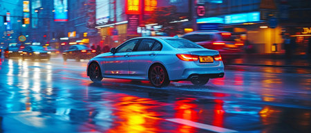 Driver making a left turn at a crosswalk,の素材