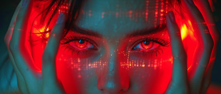 digital mistake failure image displayed on the screenの素材