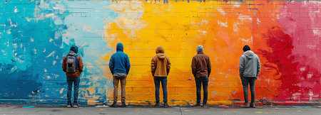 Artists collaborating on neighbourhood revitalization projects and urban artの素材