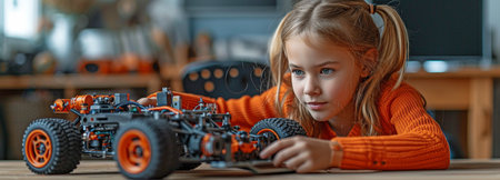 Classroom Science Project: Using a laptop, construct and programme a robot carの素材