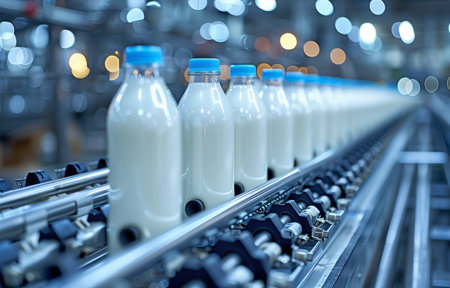 Industrial dairy equipment, factory bottling milk manufacturing lineの素材