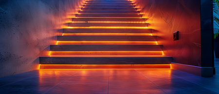 Installing LED Strip Lighting on Wooden Stairsの素材