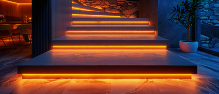 Installing LED Strip Lighting on Wooden Stairsの素材
