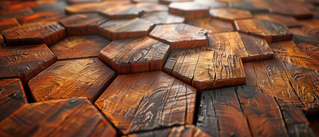 combination of a wood surface with patternsの素材