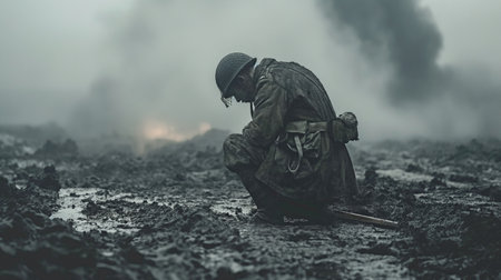 The final combatant on the battlefieldの素材