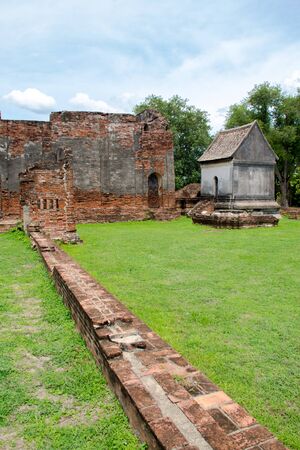 A part of the great King Narai Ratchanivet Palace is so beautiful at Lopburi, Thailand.のeditorial素材