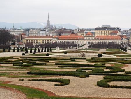 The Milabell garden at Belvedere palace, Austria.のeditorial素材