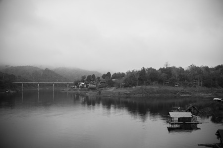 River view at Sangklabury, Kanjanabury, Thailand.の写真素材