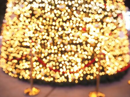 Bokeh of the lightening on christmas tree