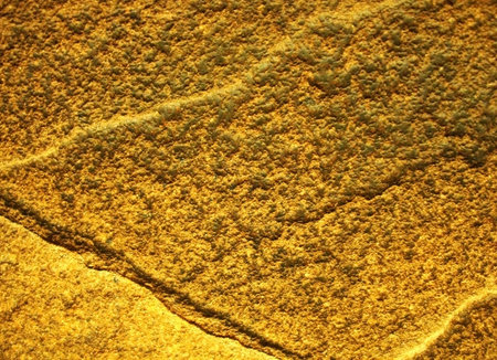 Pattern of golden rock on the wall backgroundの写真素材