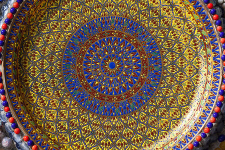 Colorful Thai Traditional pattern in ceramic wear の写真素材