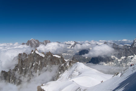 Peaks of the Mont Blanc massif, Chamonixの写真素材