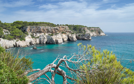 Coastline of the island of Menorca, Balearic Islands, Spainの写真素材