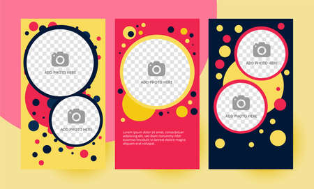 Social media story template design layout postのイラスト素材