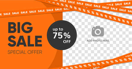 Social media promo sale post template, editable social media template. Background for social media promotion sale design vector. Posts Template. Vector illustration.のイラスト素材