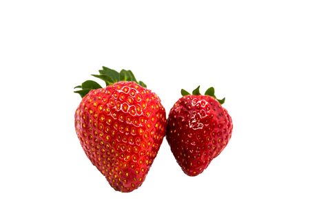 Fresh strawberry isolated on white backgroundの写真素材