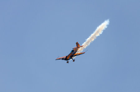 Airplane on display at the 27th edition of Aerosport in Odena. Acrobatic flight