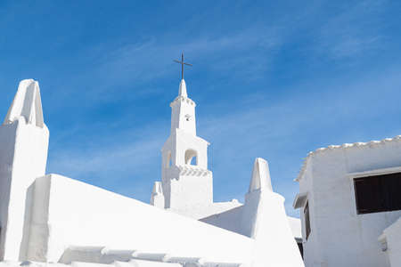 Views of the picturesque white village of Binibeca Vell in Menorca, Balearic Islandsの写真素材