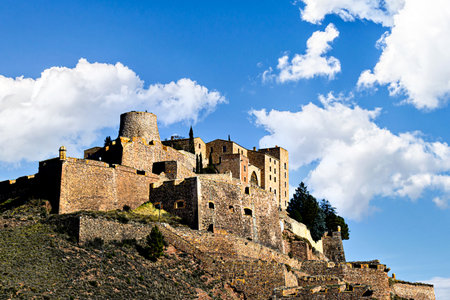 Famous medieval castle in the city of Cardona, Barcelona, Catalonia, Spainの写真素材