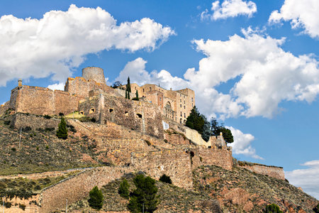 Famous medieval castle in the city of Cardona, Barcelona, Catalonia, Spainの写真素材