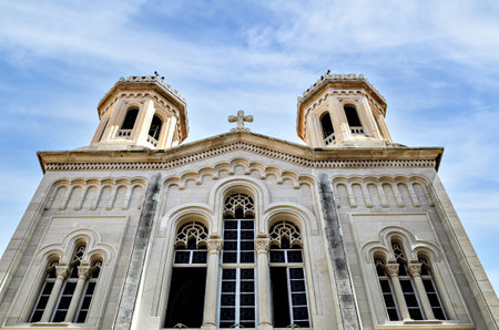 Orthodox church in the old town of Dubrovnik, Croatiaの写真素材
