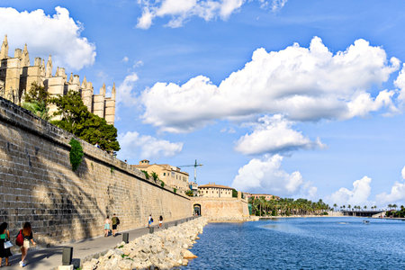 Views of Parque del Mar in Mallorca Balearic Islands Spainの写真素材