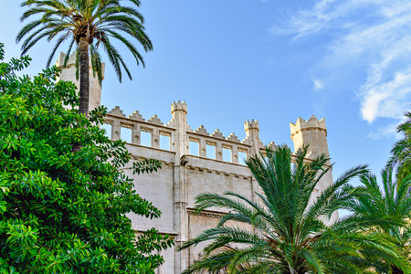 Royal Palace of La Almudaina, Palma de Mallorca Spainの写真素材