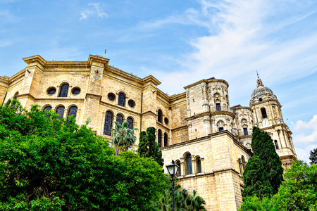 Views of the Santa Iglesia Basilica de la Encarnacion, or Cathedral of Malaga, Andalusia, Spainの写真素材