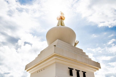 Stupa of illumination of benalmadena costa del sol malaga. tibetan buddhist centerの写真素材