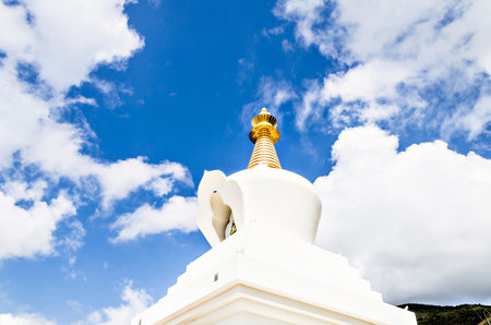 Stupa of illumination of benalmadena costa del sol malaga. tibetan buddhist centerの写真素材