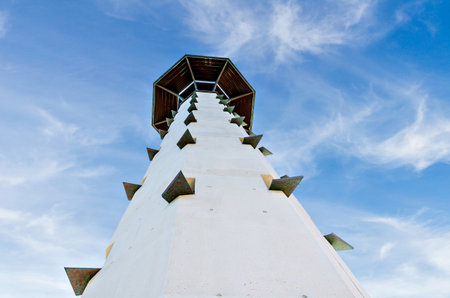 Views of the Torredembarra Lighthouse, Tarragonaの写真素材