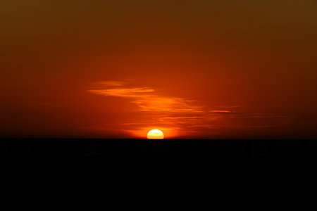 Beautiful sunset on the beach of Conil de la Frontera, CÃ¡dizの写真素材