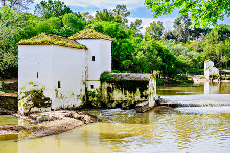 San Juan flour mill, next to the banks of the Guadaira River, within Oromana Park in AlcalÃ¡ de Guadaira, Sevilleの写真素材