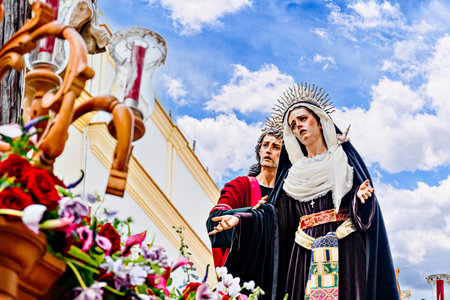 Holy Week festivities with the Brotherhood of the Third Word in AlcalÃ¡ de Guadaira, Seville,...