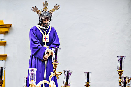 Holy Week celebrations with the procession of Jesus Cautivo in AlcalÃ¡ de Guadaira, Seville,...
