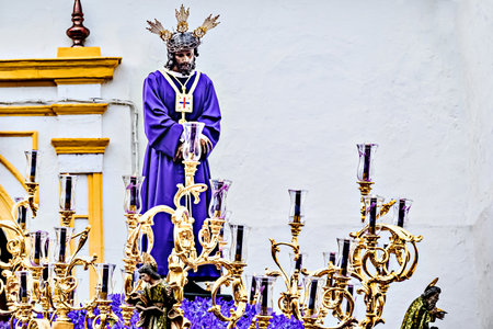 Holy Week celebrations with the procession of Jesus Cautivo in AlcalÃ¡ de Guadaira, Seville,...
