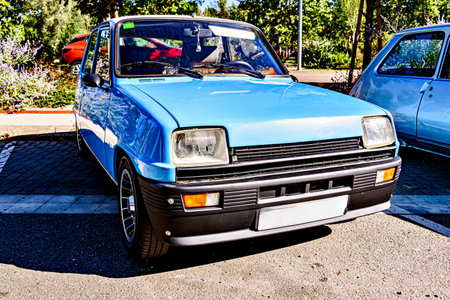 Details of an old, classic car, retro vehicle